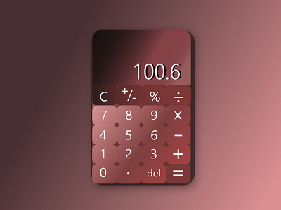 UI Challenge 004 Calculator affinity designer affinitydesigner calculate calculator daily 100 daily 100 challenge daily ui daily ui 004 daily ui challenge dailyui dailyui 004 numbers red ui design