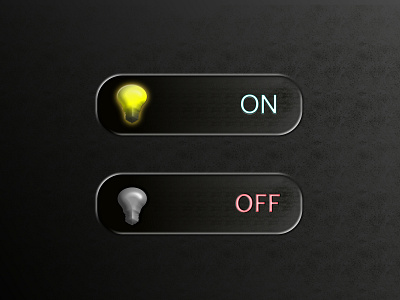 Daily UI #015 On/Off Switch dailui daily 100 daily ui 015 dailyui dailyui 001 glow light bulb lightbulb lights off on toggle button toggle switch yellow