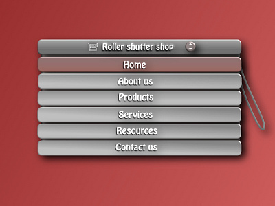 Daily UI #27 Dropdown daily 100 challenge daily ui daily ui 027 daily ui 27 dropdown dropdown menu menu roller roller shutter roller shutter shop shop shutter ui design