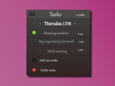 Daily Ui # 42 - To Do List