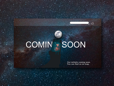 Daily UI # 48 -Coming Soon affinity designer coming coming soon coming soon page coming soon template comingsoon daily 100 challenge daily ui daily ui 48 dailyui 48 jar jar of space moon search bar soon space ui design universe website