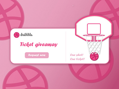 Daily UI #97 - Giveaway affinity designer affinitydesigner basketball daily 100 daily 100 challenge daily ui daily ui 97 dailyui 97 dribbble dribbble invitations dribbble tickets give away giveaway tickets ui design