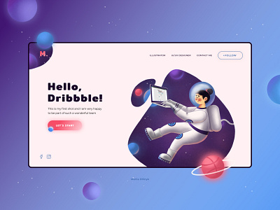 Hello Dribbble design illustration illustrator ui ux web website