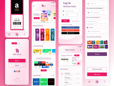 Gift Card App Design app branding design giftcard graphic design illustration minimal ui