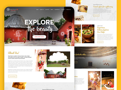 Balaji Resort Website Home Page design graphic design hotel website illustration photoshop ui website design