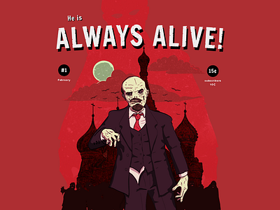 Always Alive! comics line art pulp zombies