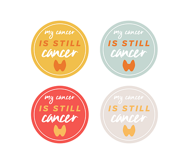 Thyroid Cancer Survivor Awareness Sticker Drafts