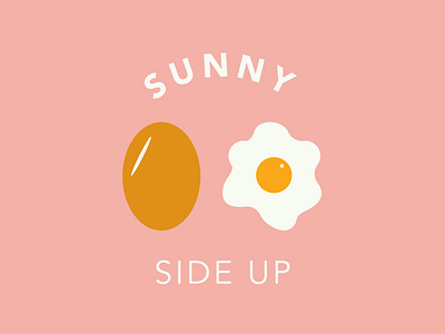 Word challenge - Sun -Sunny Side Up avenir avenir black avenir book design eggs graphic design illustration pink typography vector