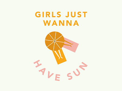 Girls just wanna have Sun avenir challenge design girls graphic design icon illustration illustrator orange pink sun typography vector vector art vector artwork
