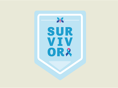 Redesigned Thyroid Cancer Survivor Sticker advocacy awareness branding cancer design graphic design icon illustration illustrator logo logo design sticker sticker design stickermule typography vector