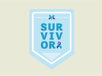 Redesigned Thyroid Cancer Survivor Sticker