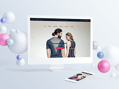 Web & Mobile template fashion brand mobile design responsive theme design web design