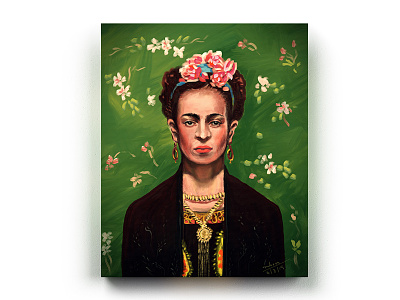 Frida Kahlo digital painting frida kahlo photoshop wacom bamboo