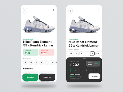 StockX App Concept [pt. 2] app cards design mobile app design sneakers stockx typography ui uiux ux