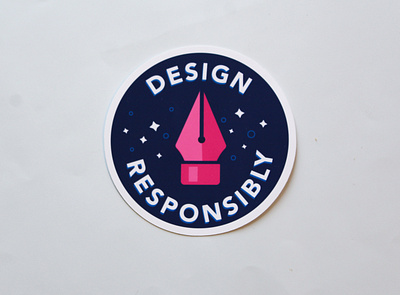 Design Responsibly Sticker design graphic design print sticker sticker design