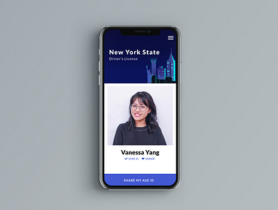 Digital Driver's License Concept - Age View Only design mobile mobile app mobile ui ux ux ui uxdesign