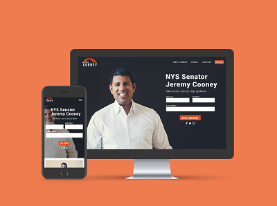 Website Design for Senator Jeremy Cooney mobile design political campaign political design squarespace ui design uxdesign web designer webdesign