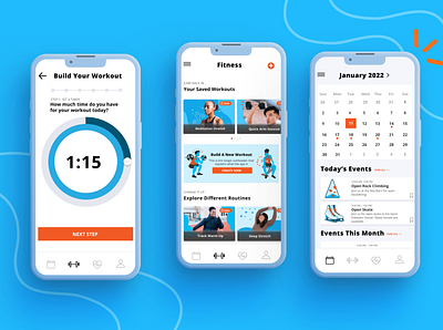 Fitness App Concept design graphic design illustration mobile design ui ux