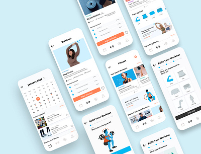 Inclusive Fitness App Concept figma fitness app illustration mobile design ui ux