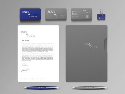 Branding Identity-Slice&Dice branding graphic design logo design