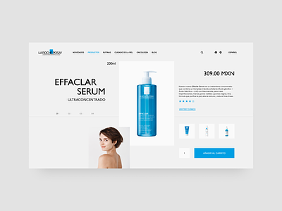 LaRochePosay - Product page app checkout cosmetic design landing page mobile ui ux ux design webpage