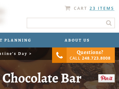 Chocolate Company Header WIP breadcrumb header menu