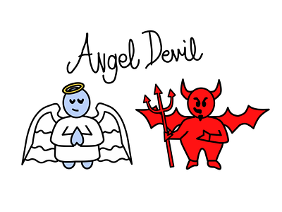 Angel Devil angel app branding character concept character creation devil illustration ios vector