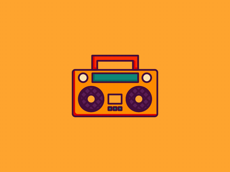 ICON THERAPY - boombox animation graphic design icon a day icon design icon therapy icons illustration vector