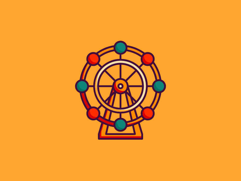 ICON THERAPY - ferris wheel animation graphic design icon a day icon design icon therapy icons illustration vector