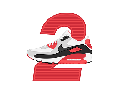 26 Days of Air Max - Day 2 daily challenge design graphic design icon therapy illustration sneaker art vector