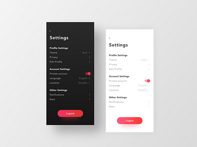 DailyUI007 — settings dailyui dailyui007 dailyuichallenge figma settings settings page