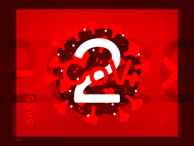 CoV-2 Illustration coronavirus illustration red type typography virus