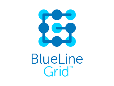 Blueline Grid Logo branding design identity logo