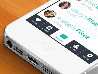 WhatsApp Concept (Flat Design) app design ios iphone5 mobile web ui ux
