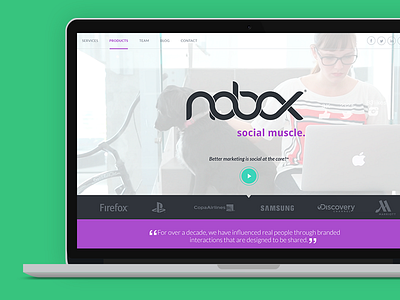 New Nobox website. flatdesign responsive ui website