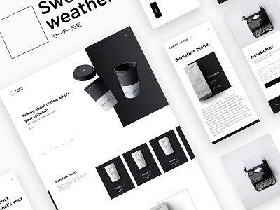 Sweater Weather - Website Concept app design branding coffee design home interface landing page minimalism shop ui ux web website