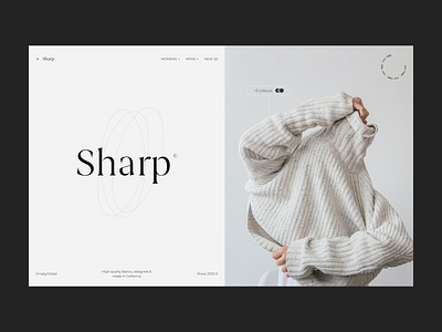 Sharp® - Fashion Landing Page branding clothes design fashion graphic design header hero home landing page logo minimal ui ux