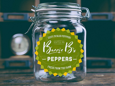 Bonnie B's Peppers farmers market logo peppers print