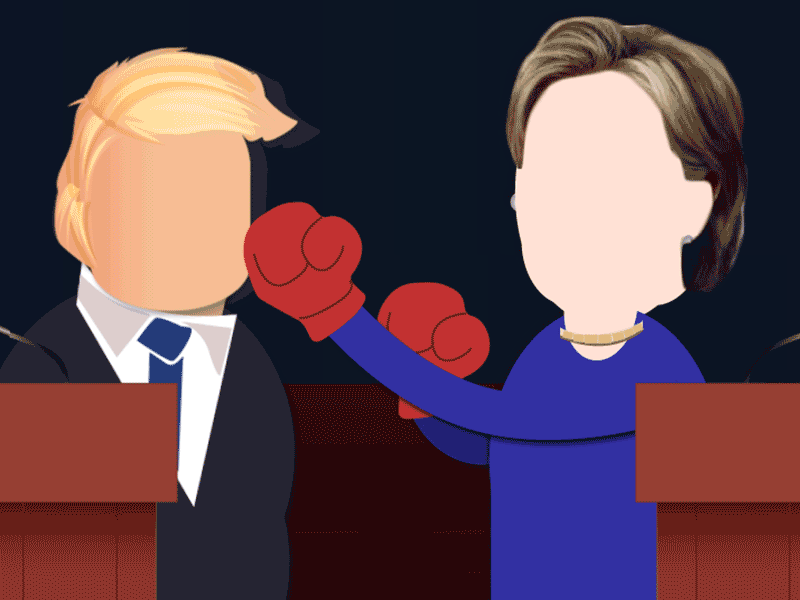 How I hope the presidential debates go. 2016 after effects clinton debates politics president rubber hose trump