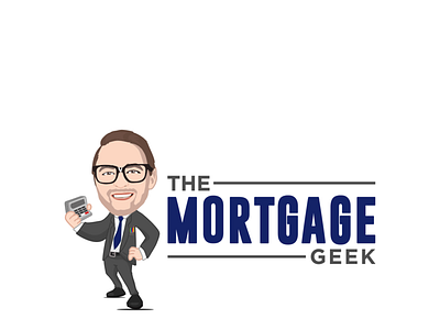 The Mortgage Geek logo animation design flat icon illustration lettering logo typography ux vector