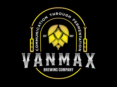 Vanmax brewery design flat icon illustration lettering logo vector vintage vintage brewing