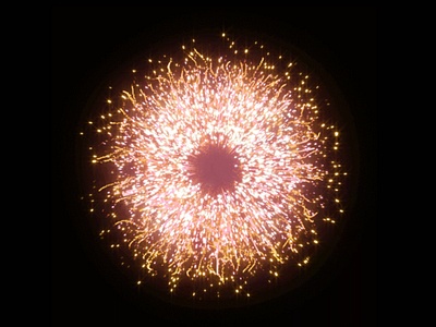 3D Abstract. Realistic animation Firework Colorful