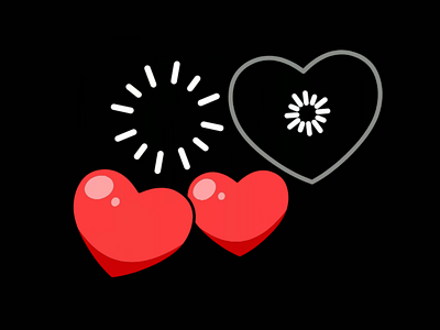 Heart valentine motion animation background video premium