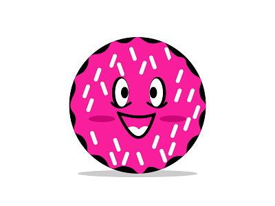donut logo with a funny shape abstract animal background black cartoon design illustration isolated symbol vector