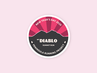 Mt. Diablo Summit Run design graphic design illustration running club sticker trail running