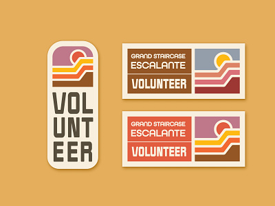 GSEP Volunteer Stickers badge design graphic design illustration national park sticker vector