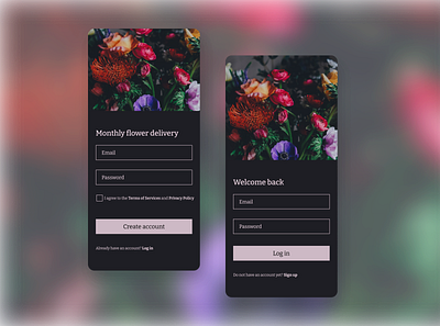 Sign up & sign in screens dailyui 001 dailyuichallenge