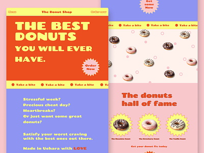 The Donut Shop Landing Page daily ui dailyuichallenge