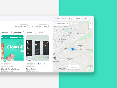 Explore Page Design - Mero Rating app app design design explore nuxtjs review search ui uiux uiux design ux vuejs web web app