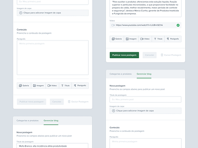 Blog and Product — Forms